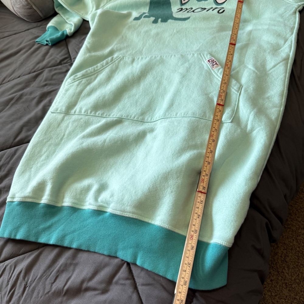Lazy One Sleep Hoodie Women S/M Mint Green Good Dog Mom Graphic Oversized Pajama - Picture 9 of 9